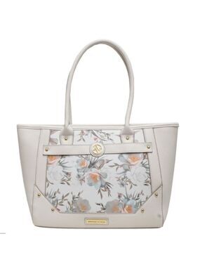 Adrienne Vittadini Garden Bloom Tote White Floral